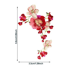Load image into Gallery viewer, Embroidery Peony Flower Patch Applique DIY Crafts Stiker for Dress Bag Clothes Accessories Badges Sew On DIY Clothing Accessories