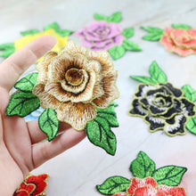 Load image into Gallery viewer, Embroidery Flower Patch Applique DIY Crafts Stiker for Dress Bag Clothes Accessories Badges Sew On DIY Clothing Accessories