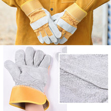 Load image into Gallery viewer, BC Cowhide Lengthened Electric Welding Working Gloves Resist High Temperature Flame Retardant Wear Resistant Welder Yellow Cloth Protection Gloves