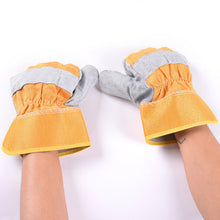 Load image into Gallery viewer, BC Cowhide Lengthened Electric Welding Working Gloves Resist High Temperature Flame Retardant Wear Resistant Welder Yellow Cloth Protection Gloves