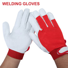 Load image into Gallery viewer, Sheepskin Half-Leather Gloves Soft Thin Protective Gloves For Argon TIG Welding High Temperature Wear-Resistant Working Labor Protection Welding Gloves