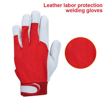 Load image into Gallery viewer, Sheepskin Half-Leather Gloves Soft Thin Protective Gloves For Argon TIG Welding High Temperature Wear-Resistant Working Labor Protection Welding Gloves