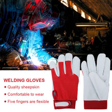 Load image into Gallery viewer, Sheepskin Half-Leather Gloves Soft Thin Protective Gloves For Argon TIG Welding High Temperature Wear-Resistant Working Labor Protection Welding Gloves
