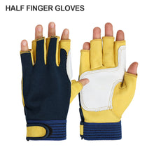 Load image into Gallery viewer, Half Finger Sheepskin Safety Protection Labor Protection Gloves Breathable Anti-Slip Wear-Resistant Outdoor Work Gloves For Riding Gardening Transport Handling