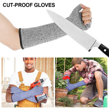 Load image into Gallery viewer, Outdoor Class 5 Anti-Cutting Half-Finger Gloves Anti-Puncture Wear Elbow Protection Gardening Glass Repair Safety Protective Labor Gloves