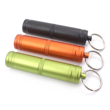 Load image into Gallery viewer, 1PC Capsule Outdoor Aviation Aluminum Alloy Waterproof Can EDC Portable Pill Sealed Box Outdoor Survival Emergency Water Bottle