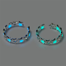 Load image into Gallery viewer, Fluorescent Luminous Hollow Star Ring Glow Pentagram Opening Adjustable Ring Simple Alloy Ring Jewelry