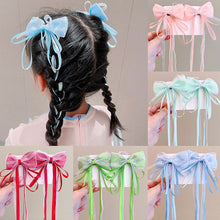 Load image into Gallery viewer, Bow Tie Ribbon Children Hair Clip Sweet Lovely Girl Multicoloured Bowknot Hairpin Versatile Hair Accessory