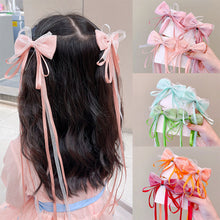 Load image into Gallery viewer, Bow Tie Ribbon Children Hair Clip Sweet Lovely Girl Multicoloured Bowknot Hairpin Versatile Hair Accessory