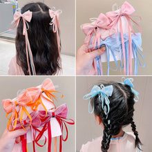 Load image into Gallery viewer, Bow Tie Ribbon Children Hair Clip Sweet Lovely Girl Multicoloured Bowknot Hairpin Versatile Hair Accessory