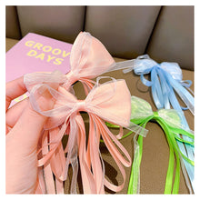 Load image into Gallery viewer, Bow Tie Ribbon Children Hair Clip Sweet Lovely Girl Multicoloured Bowknot Hairpin Versatile Hair Accessory