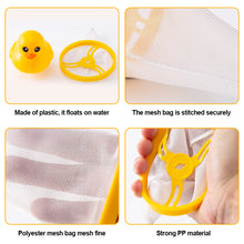 Load image into Gallery viewer, Yellow Duck Reusable Washing Machine Filter Bag Floating Lint Hair Catcher Pet Hair Remover Dirt Collection Mesh Laundry Ball Cleaning Tools