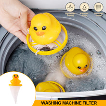 Load image into Gallery viewer, Yellow Duck Reusable Washing Machine Filter Bag Floating Lint Hair Catcher Pet Hair Remover Dirt Collection Mesh Laundry Ball Cleaning Tools