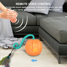 Load image into Gallery viewer, Cat Interactive Ball Toy Pet Kitten Remote Control Smart Rolling Pumpkin Ball Electric Automatic Cat Running Balls with LED Light
