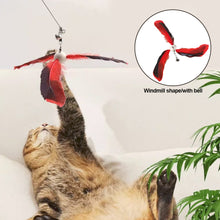 Load image into Gallery viewer, Rotating Feather Pendant with Bell DIY Replace Cat Teaser Stick Replacement Pendant Pet Toy Accessories