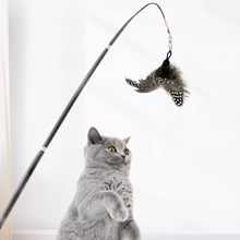 Load image into Gallery viewer, 5pcs Feather Pendant with Bell DIY Replace Cat Teaser Stick Replacement Pendant Pet Toy Accessories