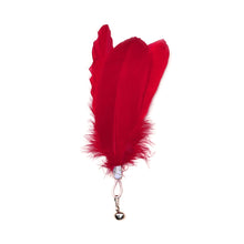 Load image into Gallery viewer, Wide Large Feather Pendant with Bell DIY Replace Cat Teaser Stick Replacement Pendant Pet Toy Accessories