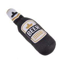 Load image into Gallery viewer, Funny Plush Toys for Dog Squeaky Beer Bottle Dog Toy Bite-Resistant Wine Bottle Juice Box Chew Toy Interactive Toys Pet Supplies