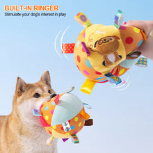 Load image into Gallery viewer, Interactive Ball Dog Toy for Aggressive Chewers Training Decompress Bite Resistant Plush Handle Dog Toys with Bells Pet Supplies