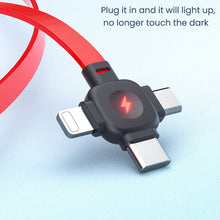 Load image into Gallery viewer, 4in1 Retractable USB Type C Micro USB Charge Cable for iPhone13 12 Pro with phone stand 3in1 2in1 Portable Charger Data Cable