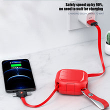 Load image into Gallery viewer, 4in1 Retractable USB Type C Micro USB Charge Cable for iPhone13 12 Pro with phone stand 3in1 2in1 Portable Charger Data Cable