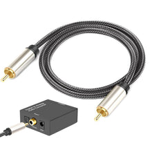 Load image into Gallery viewer, Digital Audio Cable Coaxial Digital Audio Cable Gold-Plated Subwoofer Cable Male To Male SPDIF Stereo Audio Cable For Home