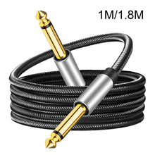 Load image into Gallery viewer, 6.35mm Instrument Cable 1/4inch cable Guitar Patch Cords Stereo Audio Cable jack Male to Male for Keyboard