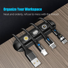 Load image into Gallery viewer, Cable Organizer Silicone Magnetic Plug Case Box USB Cable Winder Desktop Tidy Management Clips Holder For Mouse Earphone Wire