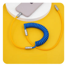 Load image into Gallery viewer, 120W Fast Charging Cable Retractable Aluminum Alloy PD Charging Cable USB C Data Cable for Samsung Galaxy OPPO Xiaomi Huawei 2m