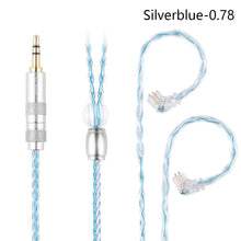 Load image into Gallery viewer, FZ F2 Pro 8 Core Earphones Silver Plated HIFI Upgrade Cable Blue\Black0.78 /2Pin Connector For TRN VX pro TA2 V90 TA1 ZSX TA2