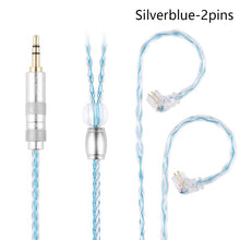 Load image into Gallery viewer, FZ F2 Pro 8 Core Earphones Silver Plated HIFI Upgrade Cable Blue\Black0.78 /2Pin Connector For TRN VX pro TA2 V90 TA1 ZSX TA2