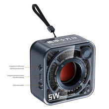 Load image into Gallery viewer, Transparent Bluetooth Mini Speaker Mecha Style Small Steel Cannon High-definition Call Outdoor Sports Portable Subwoofer Sound