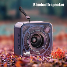 Load image into Gallery viewer, Transparent Bluetooth Mini Speaker Mecha Style Small Steel Cannon High-definition Call Outdoor Sports Portable Subwoofer Sound