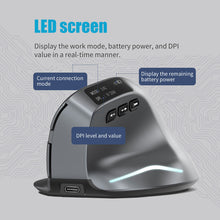 Load image into Gallery viewer, F-26C Wireless Gaming Mouse Ergonomic 3200DPI Desktop Upright Mouse 8 Buttons 2.4G Rechargeable for PC Laptop for Office Home