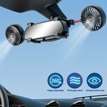 Load image into Gallery viewer, 12V/24V Car Rearview Mirror Fan Small Car Large Truck USB Cooling Electric Double-head Fan