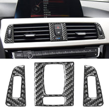 Load image into Gallery viewer, 3Pcs Carbon Fiber Auto Interior Central Control Air Conditioning Outlet Decorative Stickers Car Accessories For BMW 3 Series F30 3GT F34