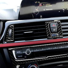 Load image into Gallery viewer, 3Pcs Carbon Fiber Auto Interior Central Control Air Conditioning Outlet Decorative Stickers Car Accessories For BMW 3 Series F30 3GT F34
