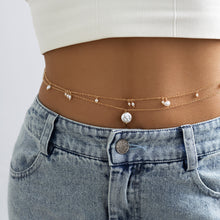 Load image into Gallery viewer, Simple Beach Style Imitation Pearl Corn Kernel Waist Chain Fashion Tassel Waist Chain Women Female Jewelry Accessory