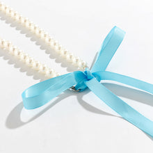 Load image into Gallery viewer, Vintage French Palace Pearl Necklace DIY Elegant Ribbon Bow Necklace Women Female Jewelry Accessory