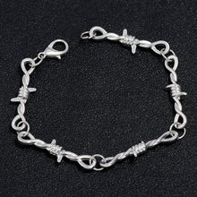 Load image into Gallery viewer, Creative Dark Manger Silver Bracelet with Thorn and Thorn Men's and Women's Fashion Bracelet Jewelry Accessory