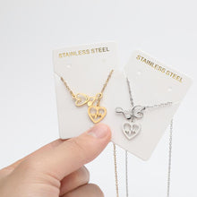 Load image into Gallery viewer, Women's Stainless Steel Double Pendant Stethoscope Heart Palpitating Necklace Fashionable Matching Women Jewelry Accessory