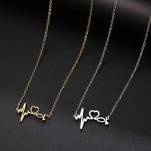 Load image into Gallery viewer, Personalized Electrocardiogram Love Collarbone Chain Fashion Simple Short Style Temperament Necklace Female Necklace