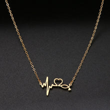 Load image into Gallery viewer, Personalized Electrocardiogram Love Collarbone Chain Fashion Simple Short Style Temperament Necklace Female Necklace
