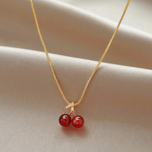 Load image into Gallery viewer, Red Cherry Earrings Are Minimalist Simple Creative Women Personality Stainless Steel Earrings Charm Jewelry Accessories