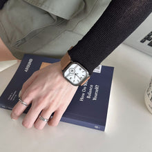 Load image into Gallery viewer, Watch Simple Watch Leather Belt Square Men's Sport Versatile Wristwatch Watch Jewelry Men Women Watch Accessories