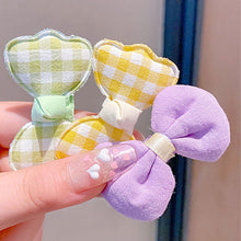Load image into Gallery viewer, 10pcs/set Cute Children Hair Clips Fabric Bowknot Flower Hairpin Bangs Hair Clips Fashionable Hair Accessories Headwear