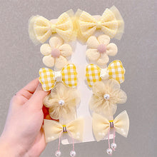 Load image into Gallery viewer, 10pcs/set Cute Children Hair Clips Fabric Bowknot Flower Hairpin Bangs Hair Clips Fashionable Hair Accessories Headwear