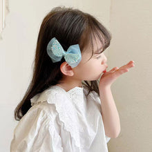 Load image into Gallery viewer, 10pcs/set Mesh Bowknot Flower Hair Clips Sweet Cute Children Colorful Hairpin Headwear Hair Accessories