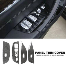 Load image into Gallery viewer, Carbon Fiber Car Gearbox Panel Trim Gear Shift Knob Transmission Window Control Cover AccessoriesFor BMW X3 2022 G01 X4 G02 IX3 G08 M Sport
