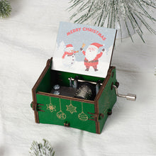 Load image into Gallery viewer, Wooden Carved Music Box Friends Mechanical Christmas Decoration New Year Christmas Gifts